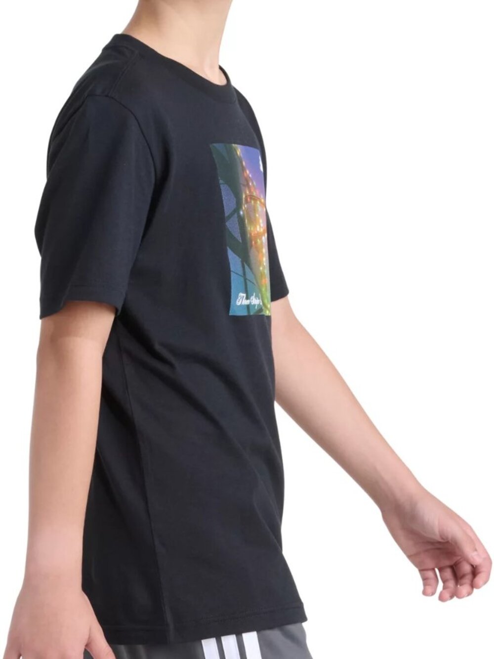 adidas Kids' 3-Stripe Lights Graphic Tee - Picture 3 of 4